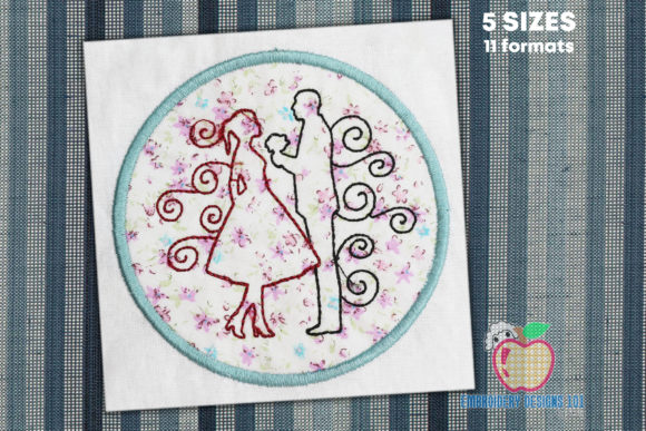 Couple in Love Applique