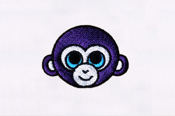 Monkey Face Embroidery Design