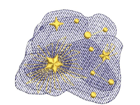Moon and Stars: A Seasonal Embroidery Gem