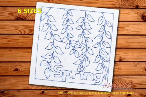 Spring Leaves Design Bluework